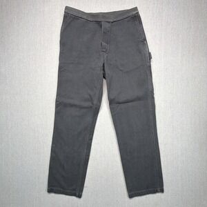 Brain Dead Pants Mens XS Black Gray Carpenter Canvas Power Fist Streetwear 30x29